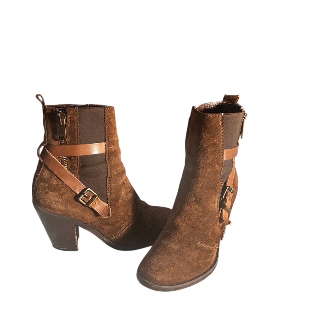 Diesel D-Kinley ankle booties suede leather brown size 8